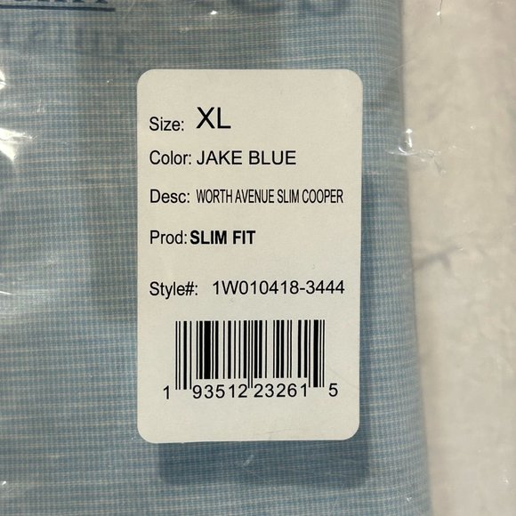 VINEYARD VINES - MEN'S SLIM FIT WORTH AVE SLIM COOPER SIZE: XL COLOR: JAKE BLUE - Picture 4 of 6